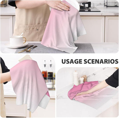 Pastel Blue and Pink Marble Texture Pattern Kitchen Towels Decorative,Soft Absorbent Dish Towels for Drying Dishes,for Kitchen Bathroom Farmhouse Home Decor 16"x26",Pastel Blue and Pink