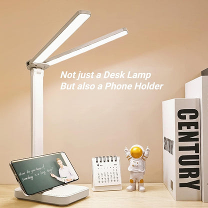 Pink Desk Lamp for Home Office,Portable Cute Small Desk Lamp with 3 Lighting Modes, Battery Operated Rechargeable Desk Light for Kids, Reading,Studying,Dormitory, Pink