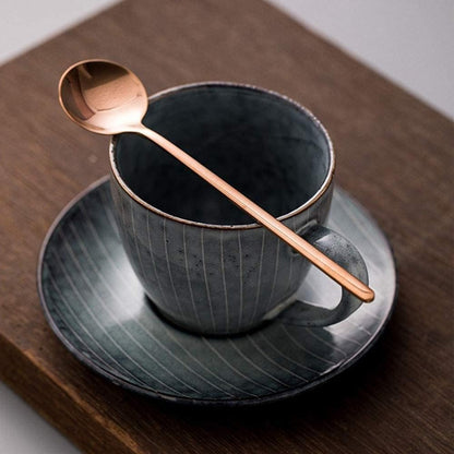 10 Pack Espresso spoons 18/10 Stainless Steel Teaspoons Set for Coffee Sugar Dessert Cake Ice Cream Soup Antipasto Cappuccino, 5.3 Inch Rose Gold