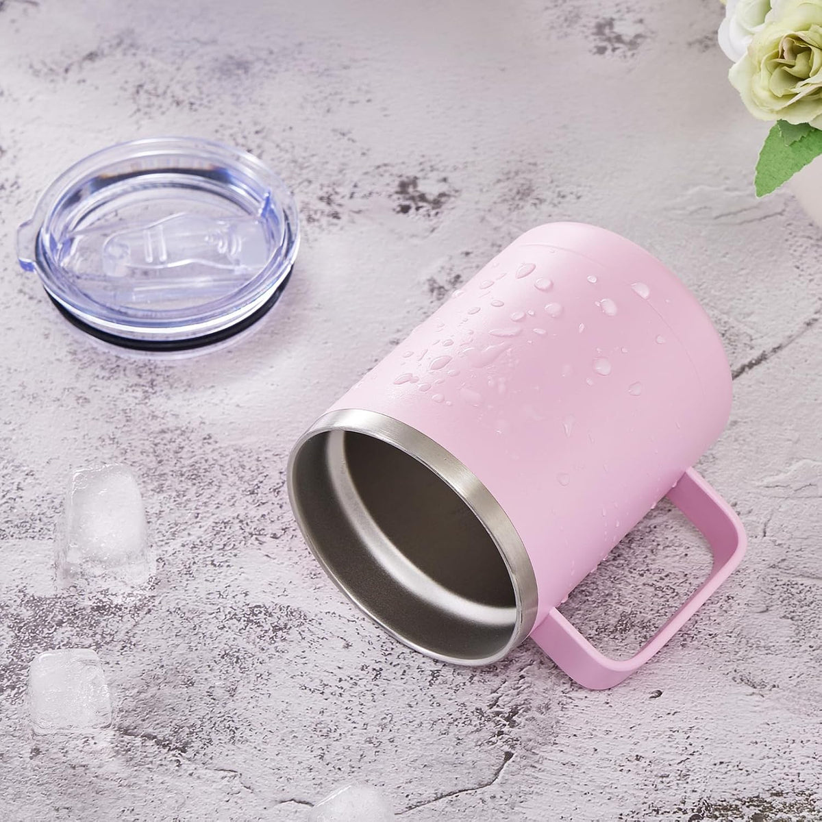 Coffee Mug With Handle,Coffee Tumbler,Coffee Cup… (1, Pink)