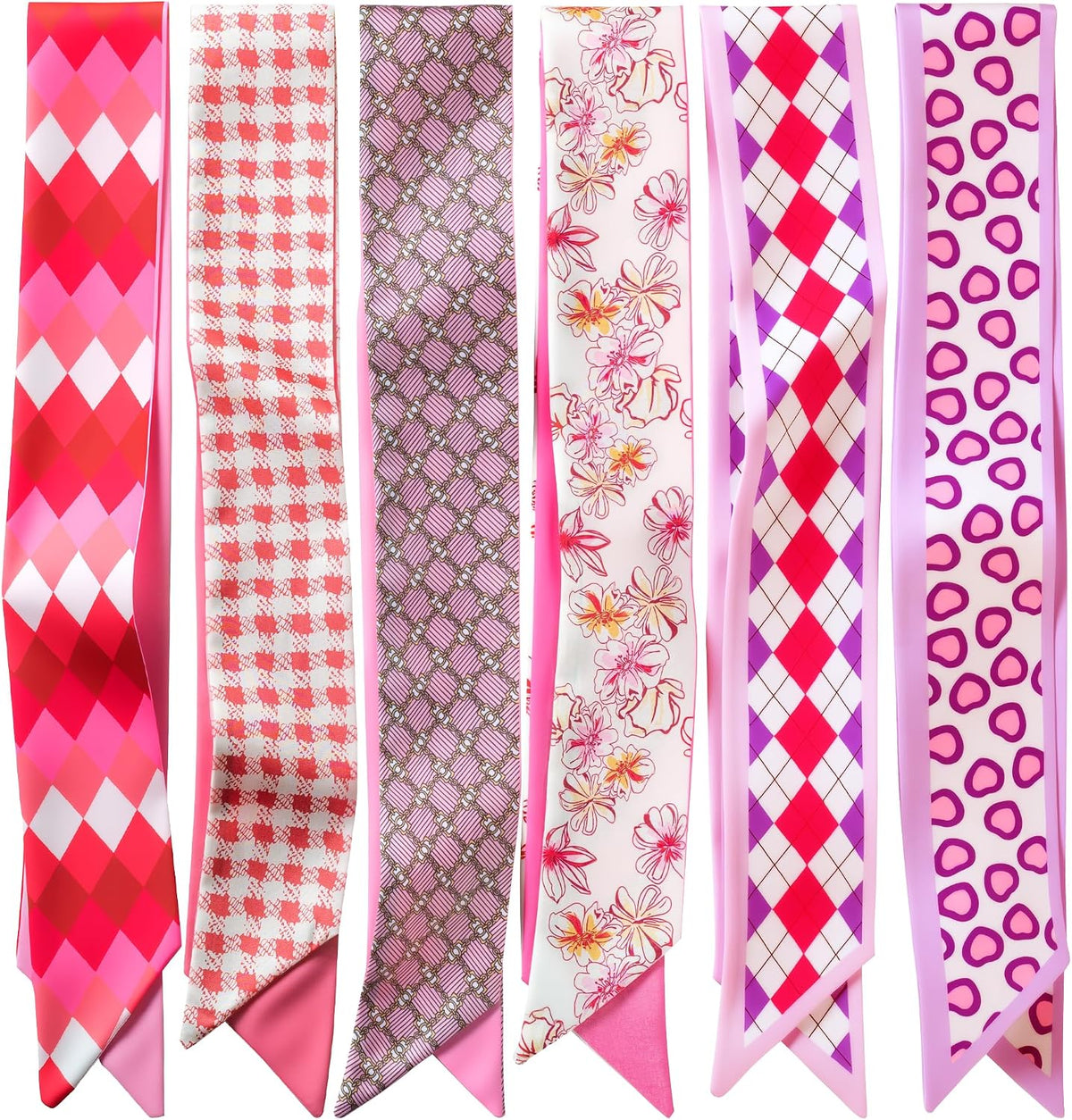 6 Pack Fashion Scarves for Women, Versatile Boho Head Scarf