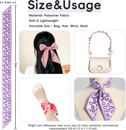 6 Pack Fashion Scarves for Women, Versatile Boho Head Scarf