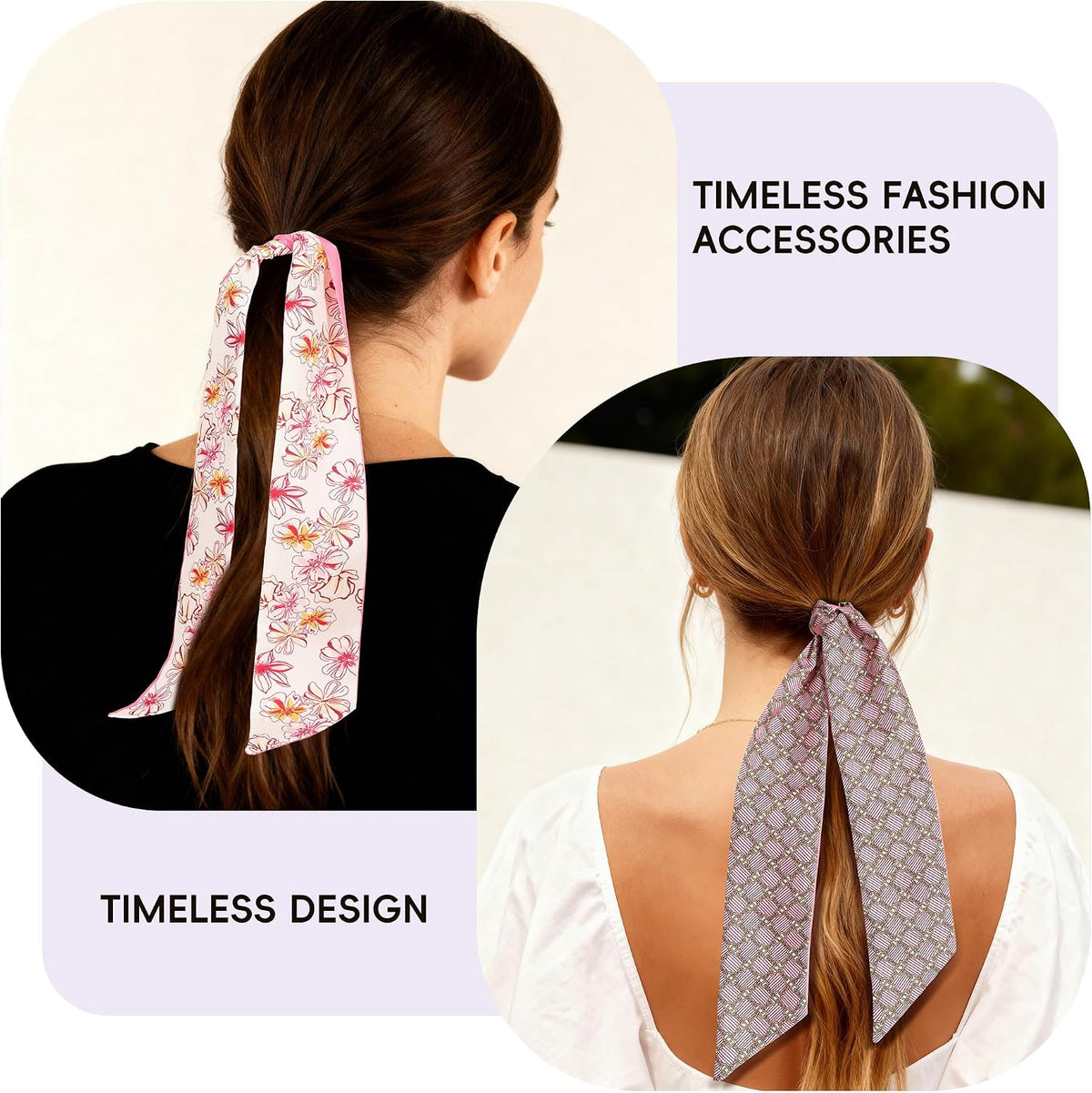 6 Pack Fashion Scarves for Women, Versatile Boho Head Scarf