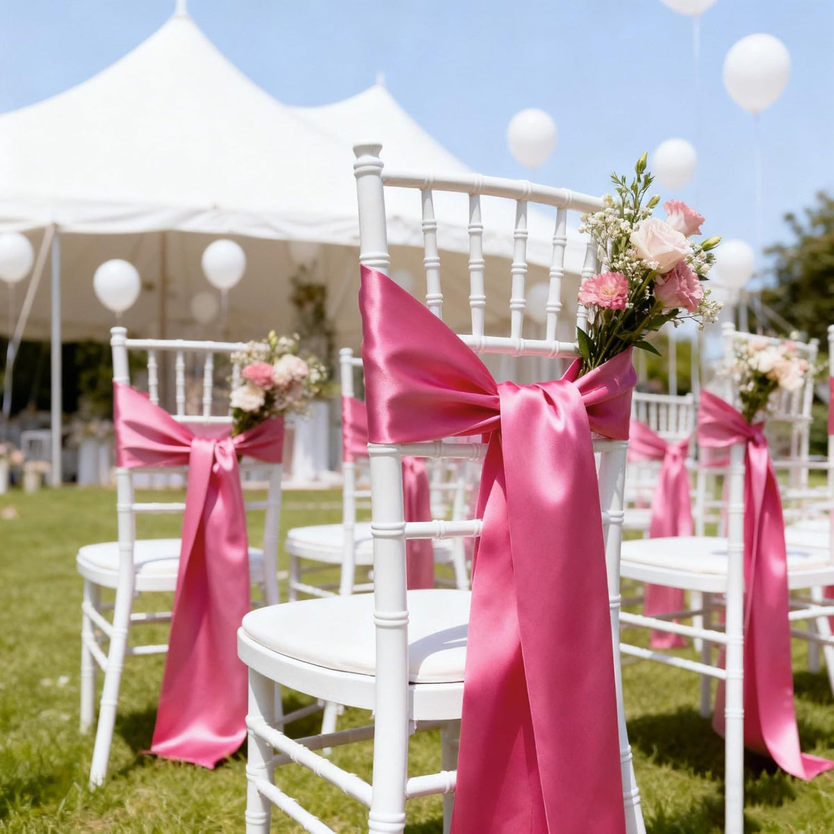Wide Peach Pink Satin Ribbon 8 Inch x 25Yards Large Ribbon for Cutting Ceremony Grand Opening Chair Sash Table Large Bows Wedding Party Decoration