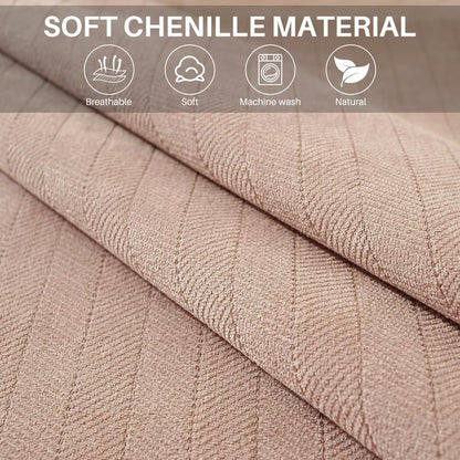 Sectional Couch Cover, Funny Chenille Fuzzy Sofa Slipcover, Anti-Slip Furniture Protector for Pets Kids, L-Shaped Sofa, 3-Cushion Couch, Loveseat, Recliner, Armrest & Backrest (1 Piece)
