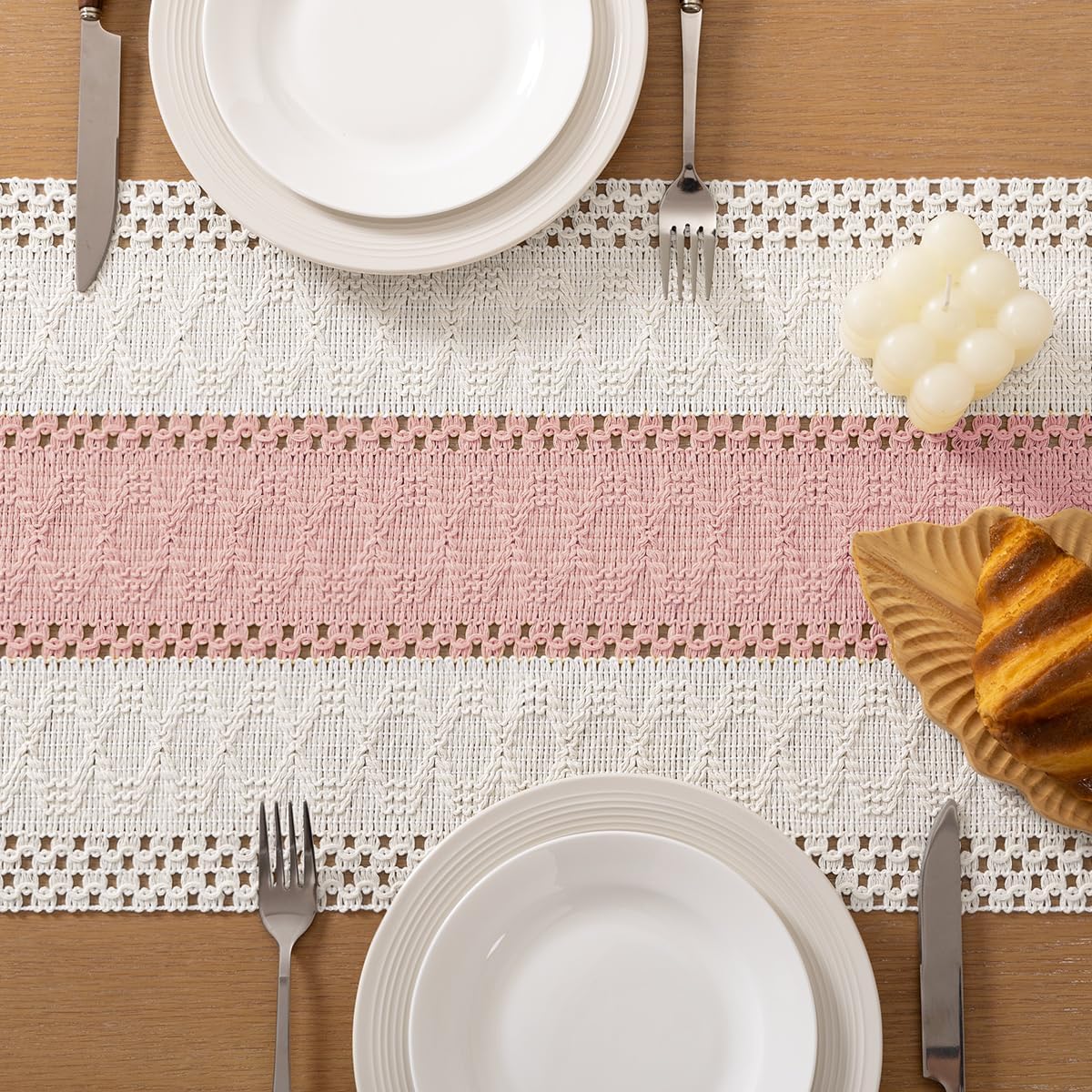 Boho Table Runner Fall Farmhouse Rustic Dining Dresser Scarf Home Decor
