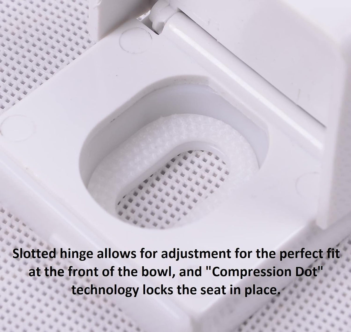 2Q1E6-20 Builder Grade Slow Close Plastic Toilet Seat with Vari Adjust Lok-Down R'N'C Hinge and Quik-Lok Mounting Hardware, Elongated, Venetian Pink