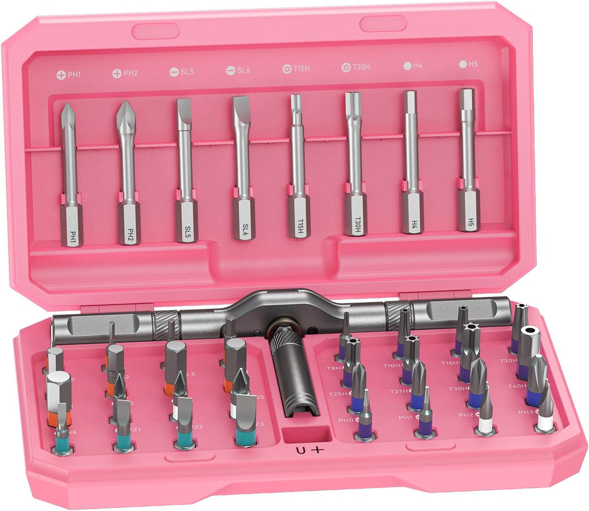 42 in 1 Magnetic Ratcheting Screwdriver Set, T Handle Allen Wrench Set