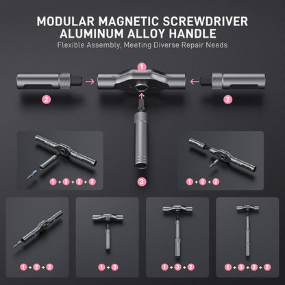42 in 1 Magnetic Ratcheting Screwdriver Set, T Handle Allen Wrench Set