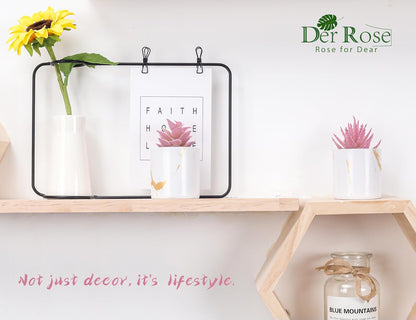 2 Pack Fake Plants Pink Room Decor for Office Desk Accessories