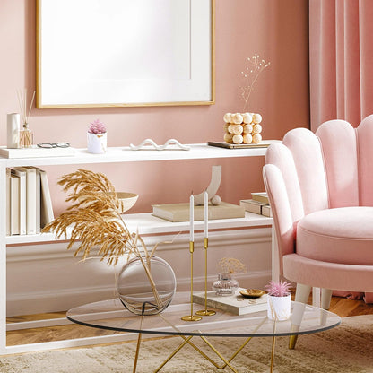 2 Pack Fake Plants Pink Room Decor for Office Desk Accessories