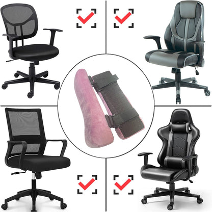 Office Chair Armrest Covers, Set of 2 Comfortable Armrest Elbow Pillow (2 Pink Armrest Pillow)
