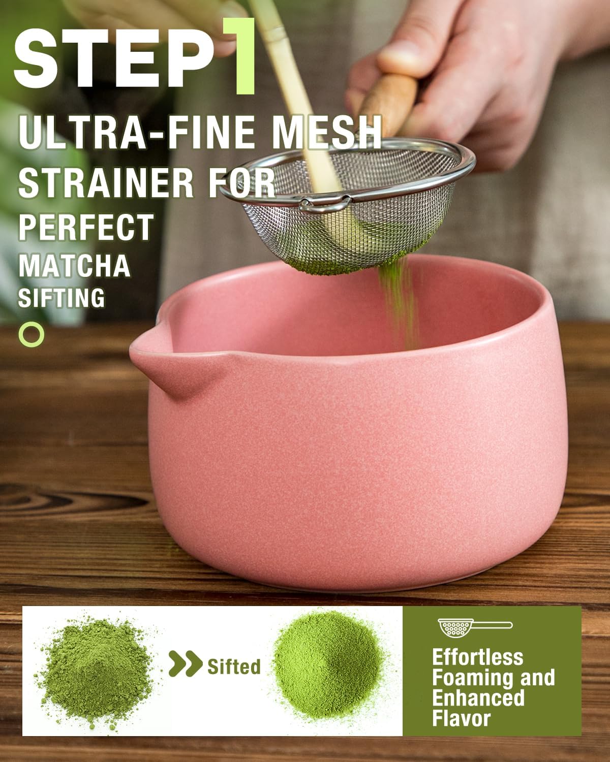 20OZ Matcha Whisk Set, 5PCS Matcha Kit for Ceremony, Gift for Matcha Lovers