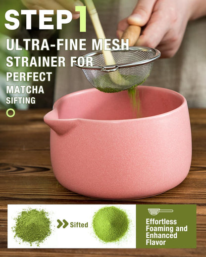 20OZ Matcha Whisk Set, 5PCS Matcha Kit for Ceremony, Gift for Matcha Lovers