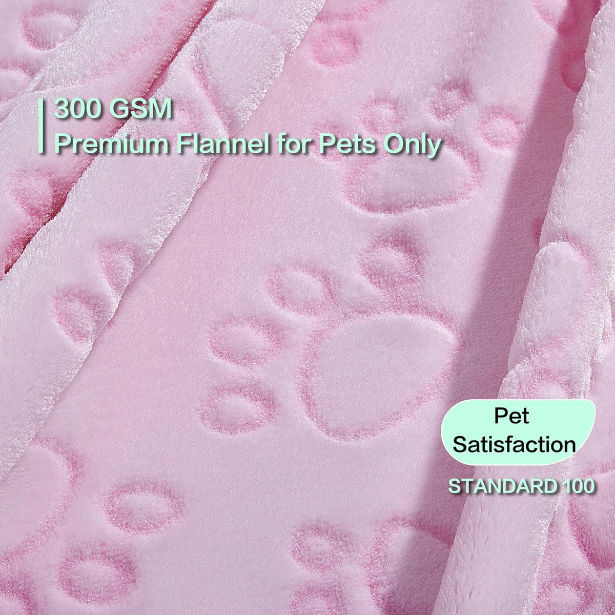 Premium Soft Dog Blanket, with Flannel Pink Cute Paw Print, Cat Blanket Puppy Supplies Dog Products Stuff Essentials(Pink 32x40 inches)