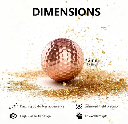 Pink Gold Gradient Laser Golf Balls - 4 Balls Premium Gift Box, Surlyn Cover for Superior Spin & Distance - High Visibility Alignment Aid - Ideal Golf Tournament Prizes, Unique Gifts for Golfers