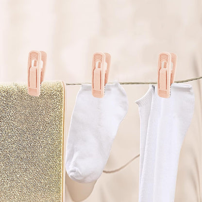 20 Pcs Velvet Hangers Clips, Non-Slip Clothes Hanger Clips Multi-Purpose Hanger Clips Strong Finger Flocked Clips for Pants Skirt Clothes Velvet Hanger (Pink)