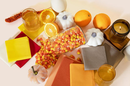 Peach Cocktail Napkins - Premium 4.75"x4.75" Disposable Linen-Like Beverage Napkins - Bulk Square Party Bar Serviettes for Weddings, Parties, Events, and Everyday Use - 100 Count
