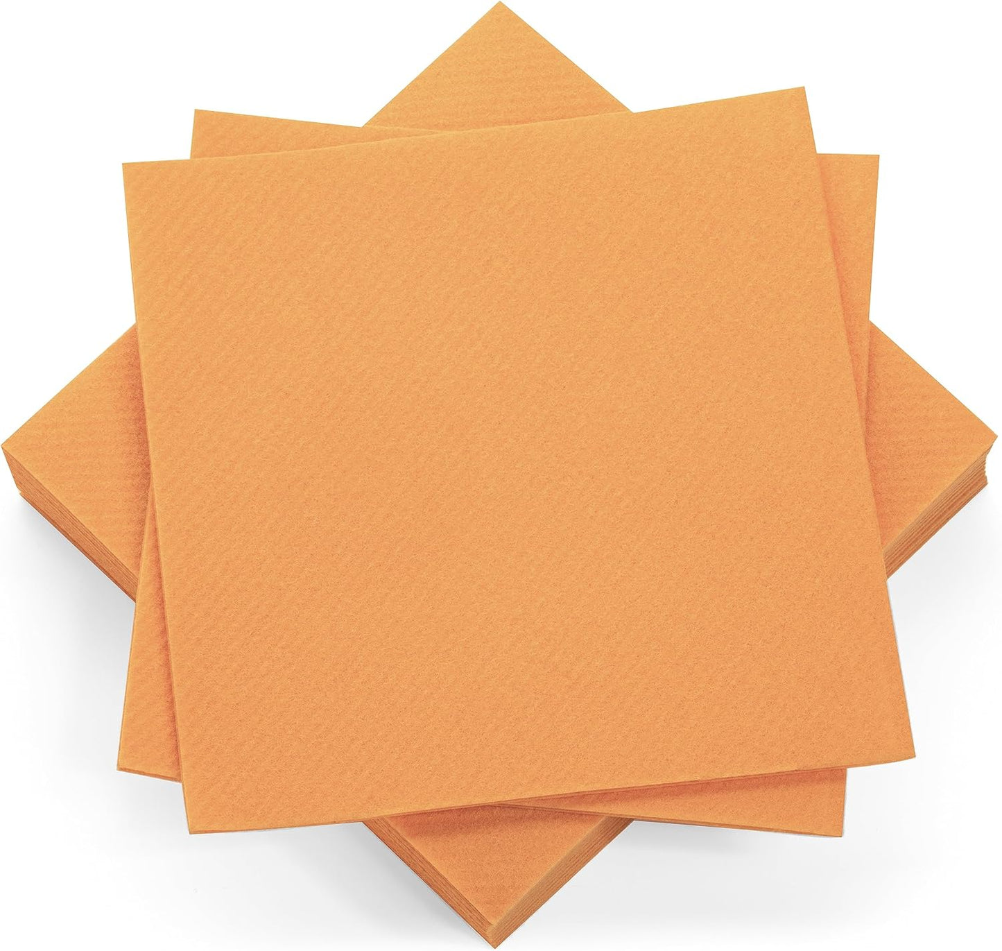 Peach Cocktail Napkins - Premium 4.75"x4.75" Disposable Linen-Like Beverage Napkins - Bulk Square Party Bar Serviettes for Weddings, Parties, Events, and Everyday Use - 100 Count