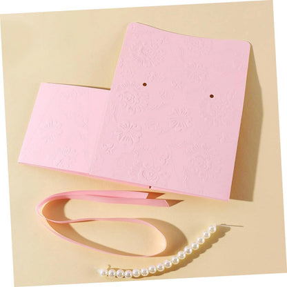 PACKOVE Boxes Set 2 Pieces Pink Floral Sweet Wrapping Boxes Small and Medium Paper Present Wrappers with Pearl Chain for Wedding Party Favor Packaging and Decoration
