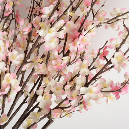 Artificial Cherry Blossom Branches for Vase Faux Cherry Blossom Stems Long Stem Artificial Flowers for Tall Vase (5, Pink)