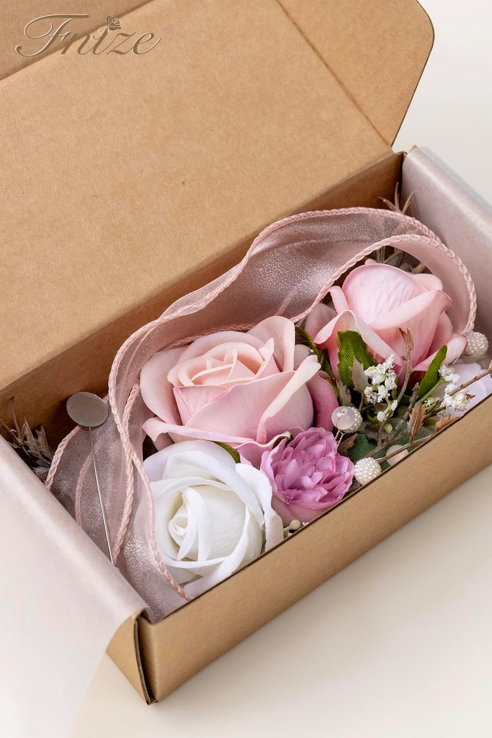 Pink Corsage and Boutonniere Set for Prom Homecoming Wedding Flower