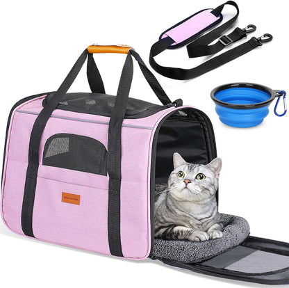 Cat Carrier Soft for Large Medium Cats and Puppy up to 20lbs