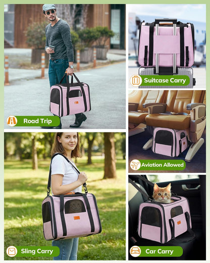 Cat Carrier Soft for Large Medium Cats and Puppy up to 20lbs
