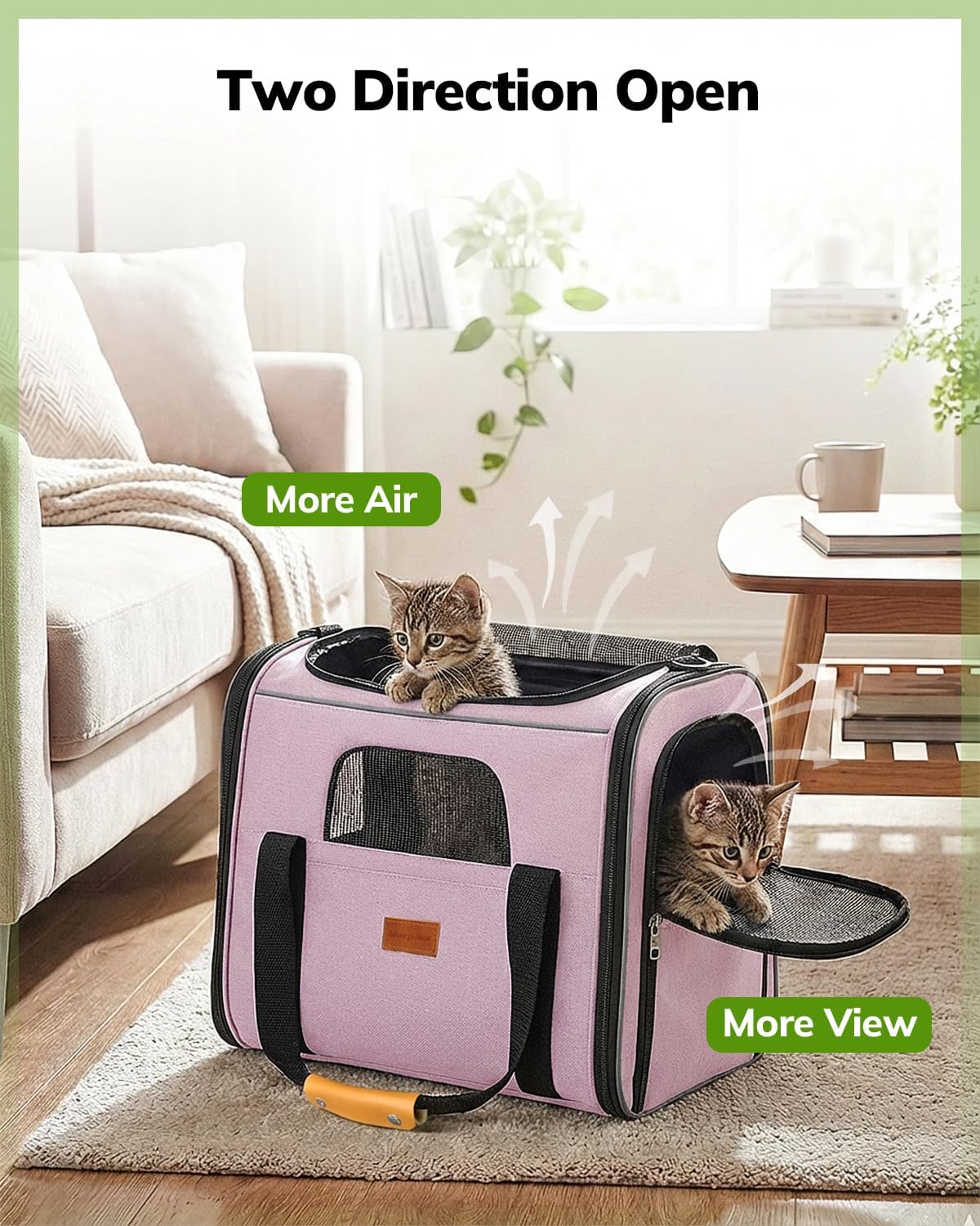 Cat Carrier Soft for Large Medium Cats and Puppy up to 20lbs