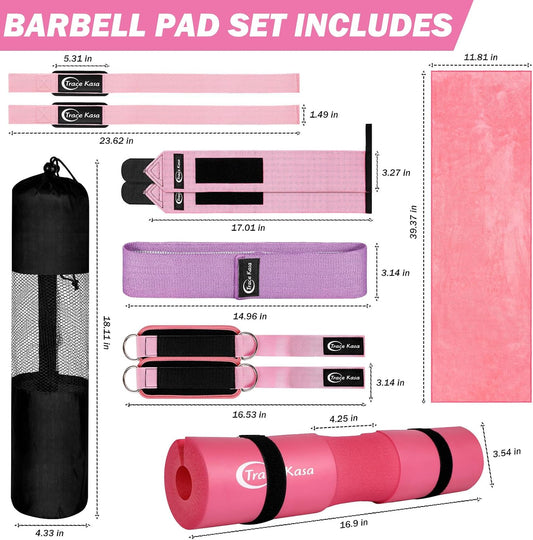 Barbell Pad Set: 10 PCS Gym Equipment Accessories