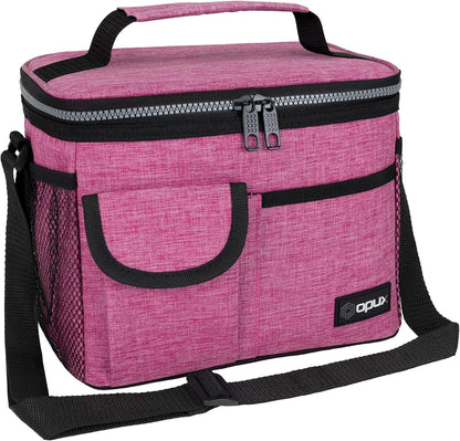 Insulated Lunch Box Adult, 14 Can Leakproof Cooler Bag Kid, Pink
