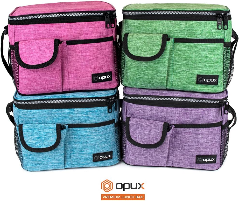 Insulated Lunch Box Adult, 14 Can Leakproof Cooler Bag Kid, Pink