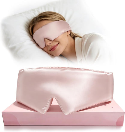 Silk Sleep Mask for Side Sleeper, Eye Mask Sleeping for Women Men