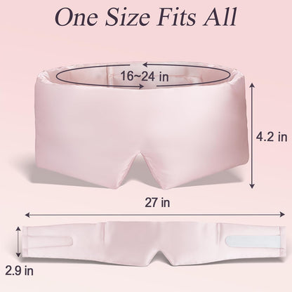 Silk Sleep Mask for Side Sleeper, Eye Mask Sleeping for Women Men