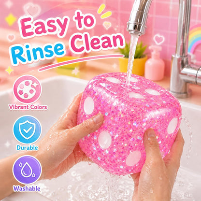 Jumbo Squishy Dice Toy, 4-Inch Soft Squeeze Toy, Stress Cube Fidget Toys
