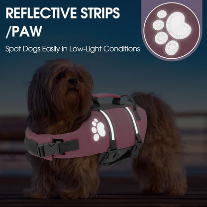Small Dog Life Jacket, Ripstop Safety Dog Life Vest for Swimming