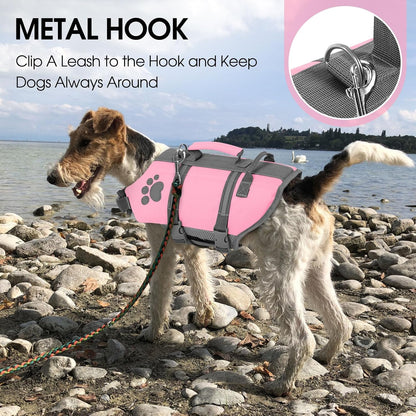 Small Dog Life Jacket, Ripstop Safety Dog Life Vest for Swimming