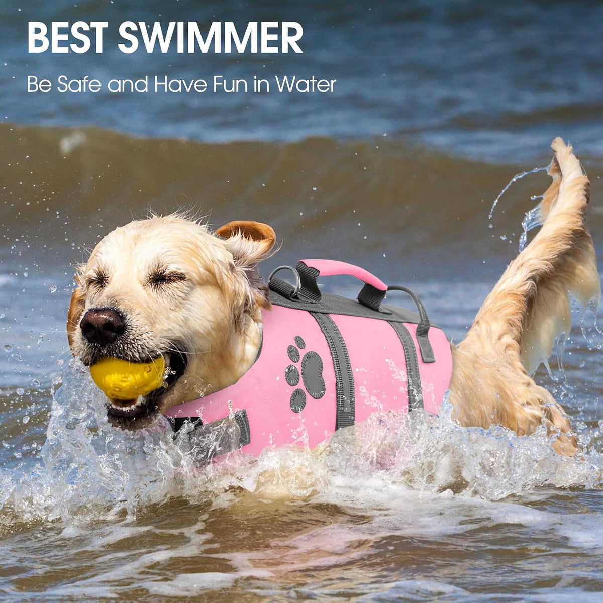 Small Dog Life Jacket, Ripstop Safety Dog Life Vest for Swimming