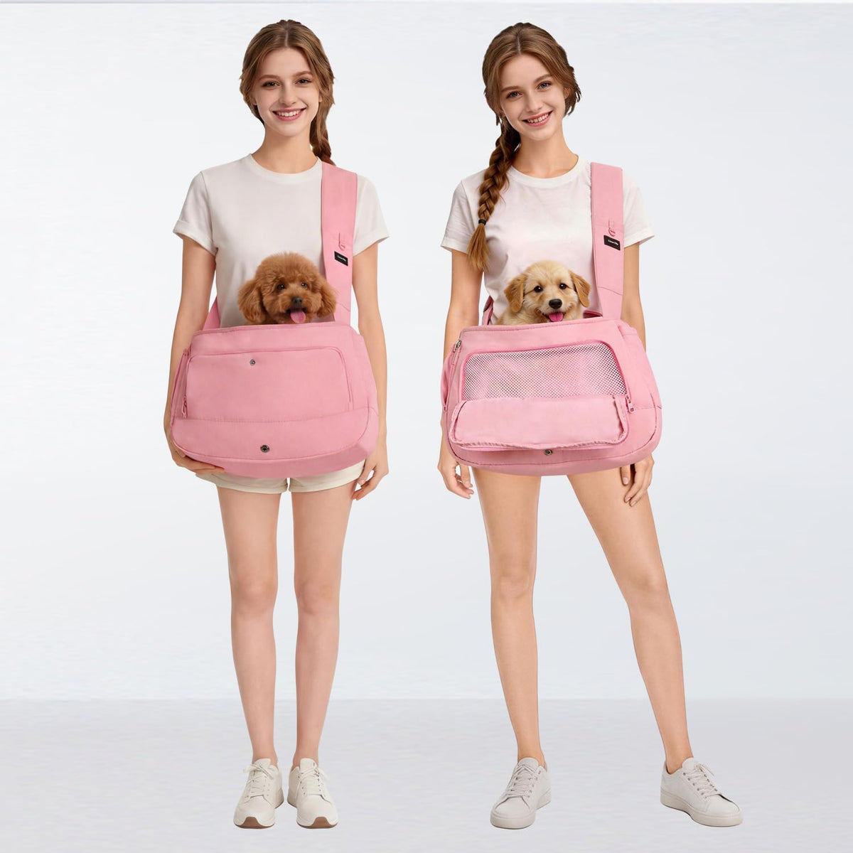 Dog Sling Carrier for Dogs & Cats,Fits 7–18lbs, Lightweight Pet Carrier Bag
