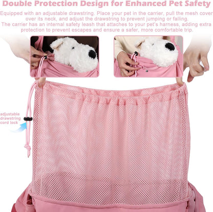Dog Sling Carrier for Dogs & Cats,Fits 7–18lbs, Lightweight Pet Carrier Bag