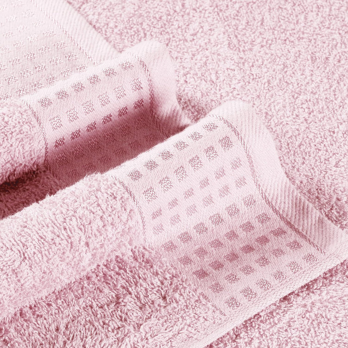 100% Cotton 2 Pack Oversized Bath Towel Set 28x55 Inches, Ultra Soft Highly Absorbant Compact Quickdry & Lightweight Large Bath Towels, Ideal for Gym Travel Camp Pool - Pink