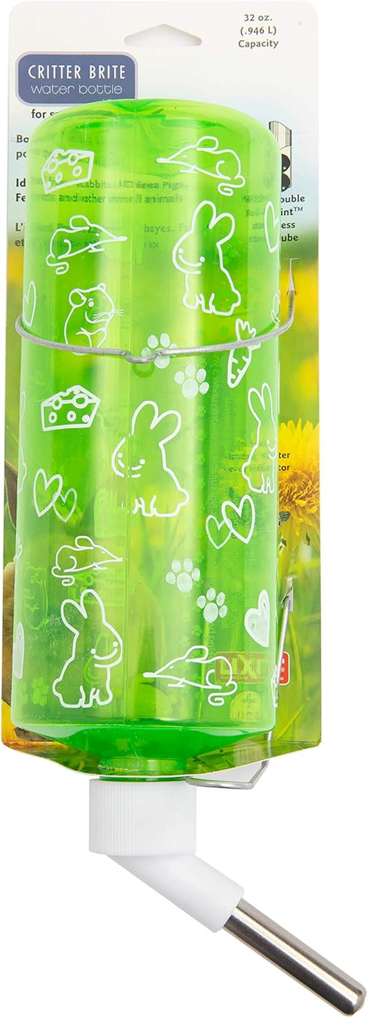 Lixit® Critter Bright Water Bottles for Hamsters, Rabbits, Chinchillas, Ferrets, Guinea Pigs and Other Small Animals - Made in USA (Blue (Pack of 1), 32 Ounce)