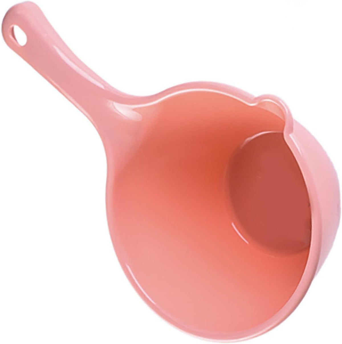 Plastic Water Ladle, Large Capacity Bath Scoop for Kids Lightweight Water Dipper for Bathing Hair Washing Watering Flowers Multipurpose Bathroom Kitchen Scoop with Hanging Hole (Small Pink)