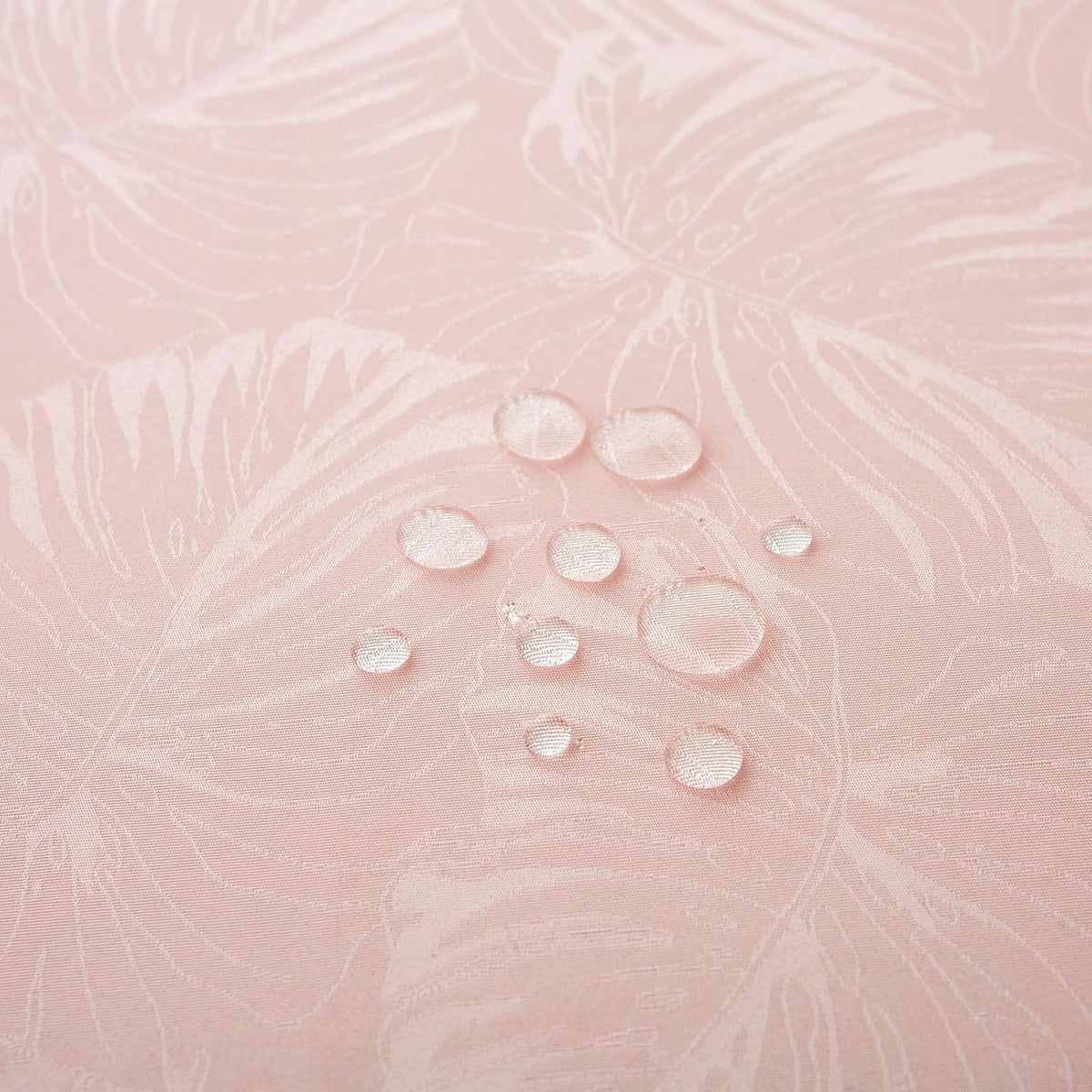 Round Tablecloth 80 Inch Fabric Table Cloth Leaves Pattern Scalloped Edge Silky Soft Tablecloth Waterproof Washable Table Cover Dinning Party Banquet Decoration (Pink)