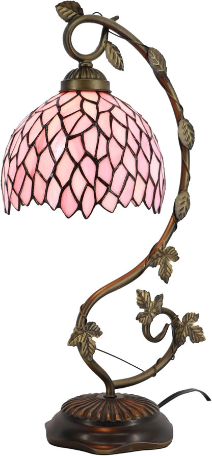 Tiffany Table Lamp Stained Glass Bedside Reading Light 8X10X21 inch