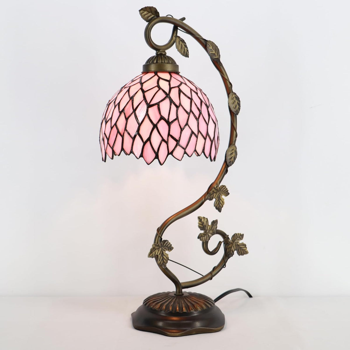 Tiffany Table Lamp Stained Glass Bedside Reading Light 8X10X21 inch
