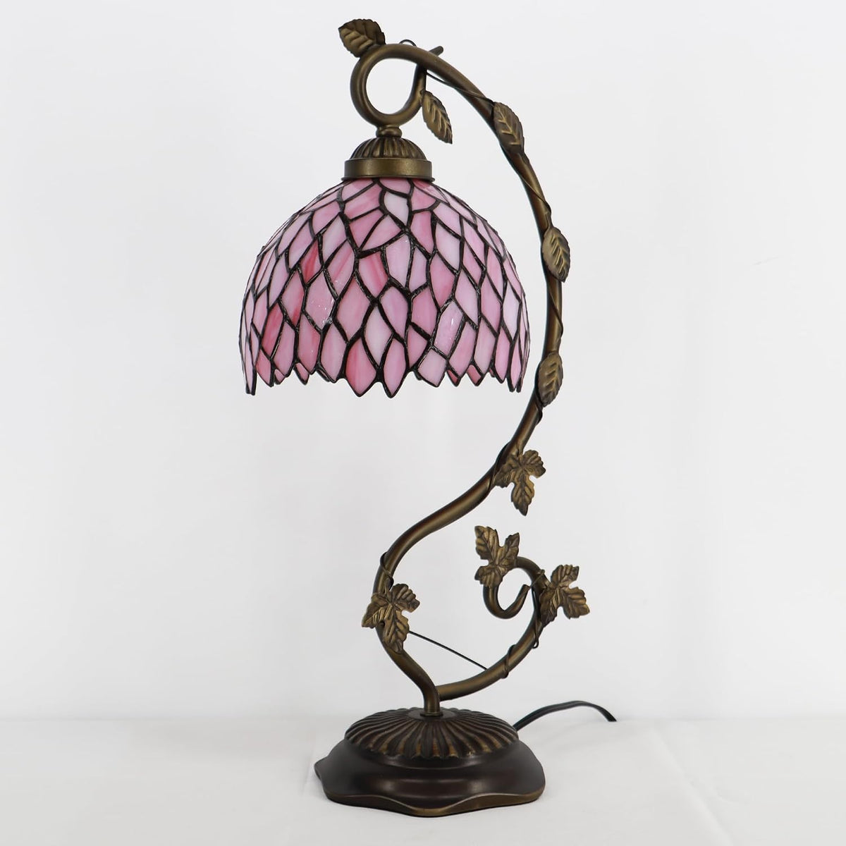Tiffany Table Lamp Stained Glass Bedside Reading Light 8X10X21 inch