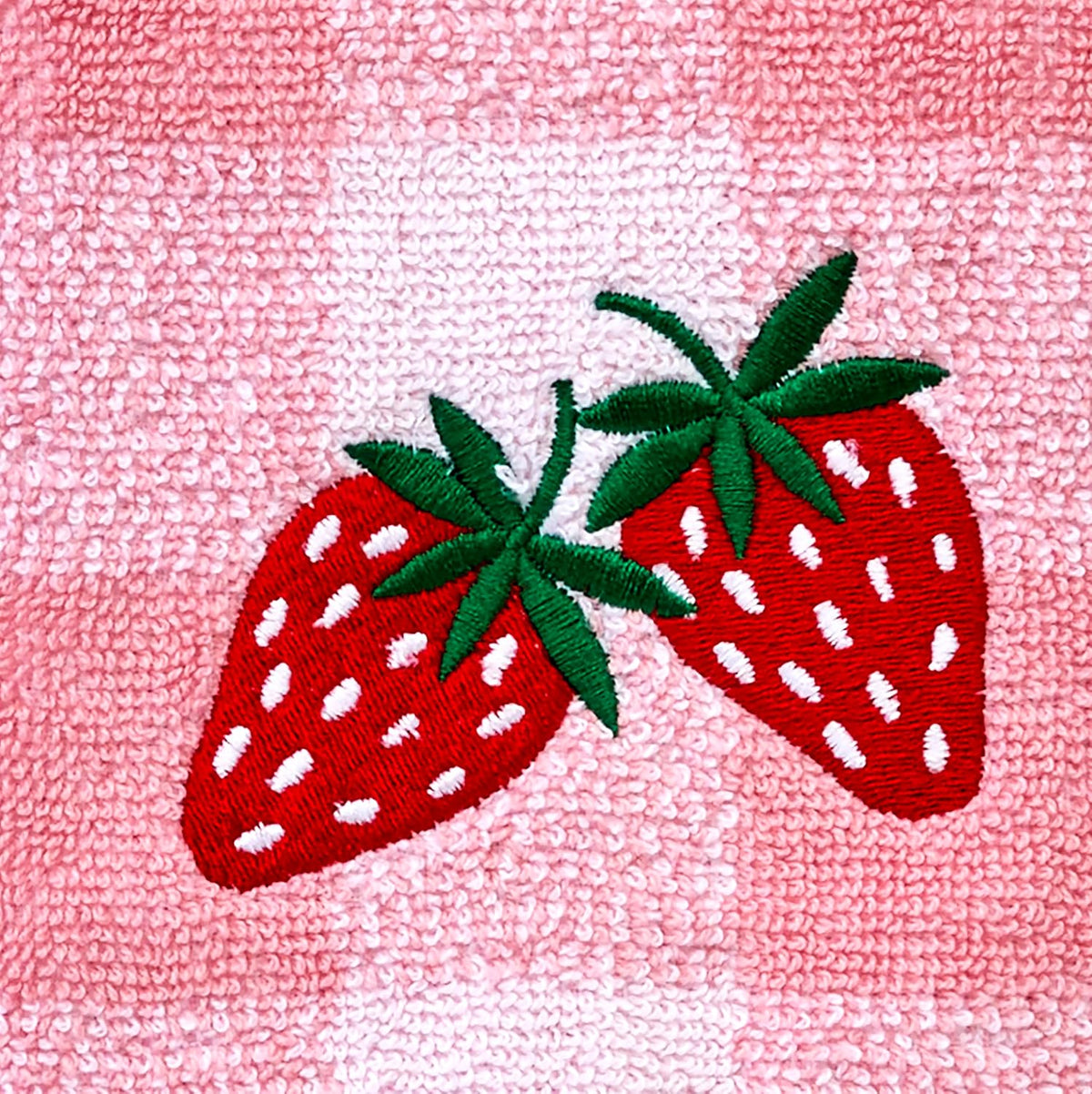 SKL Home Buffalo Plaid Strawberry Hand Towel Set-2pc, 100% Cotton, Pink