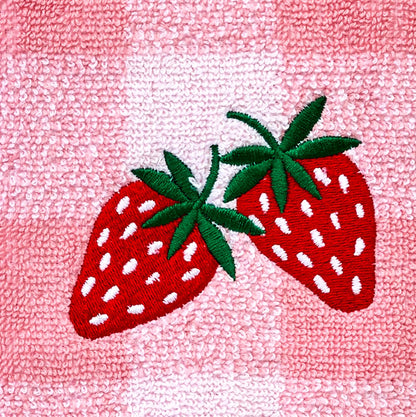 SKL Home Buffalo Plaid Strawberry Hand Towel Set-2pc, 100% Cotton, Pink