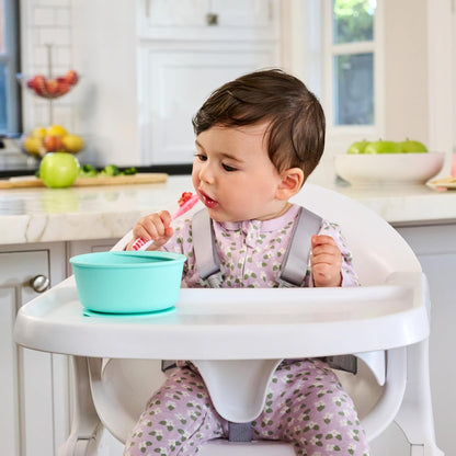 ® Gentle Dip™ Baby Spoons for Self Feeding and Baby Led Weaning, 3 Pack, Pink/Purple